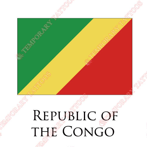 Republic Of The Congo flag Customize Temporary Tattoos Stickers NO.1963